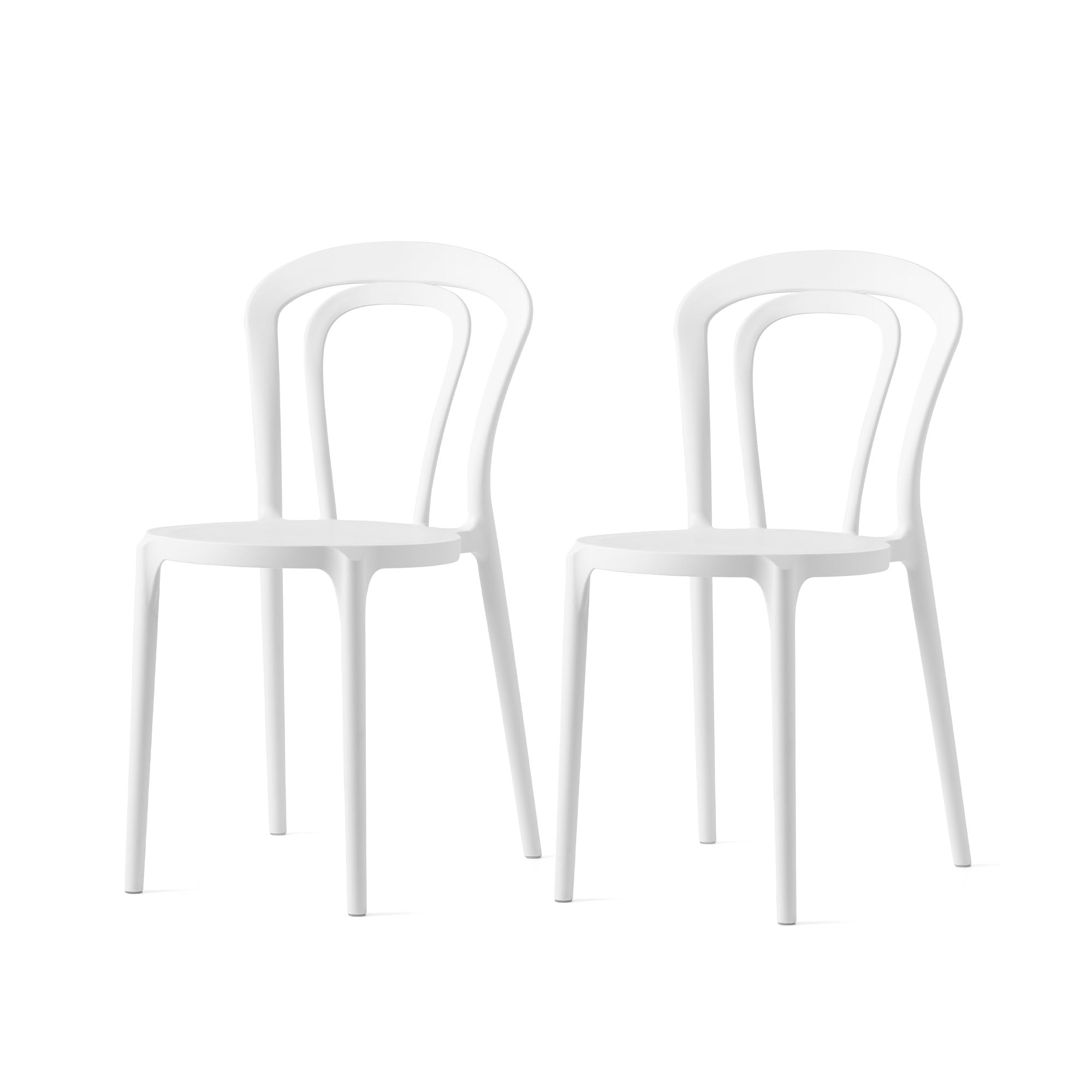 Connubia, 2 chairs CAFFÈ polypropylene MATT OPTIC WHITE