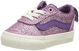 Vans Jungen Unisex Kinder Ward Slip-On Sneaker, Glitter Sidewall Purple, 18 EU