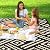 ROCYJULIN Outdoor Plastic Straw Rug 5x8 Ft, Outdoor Rug for Patio, Waterproof Outdoor Carpet for Camping, Deck, Rv, Balcony, Porch, Backyard, Reversible Outdoor Area Rug, Black and Beige