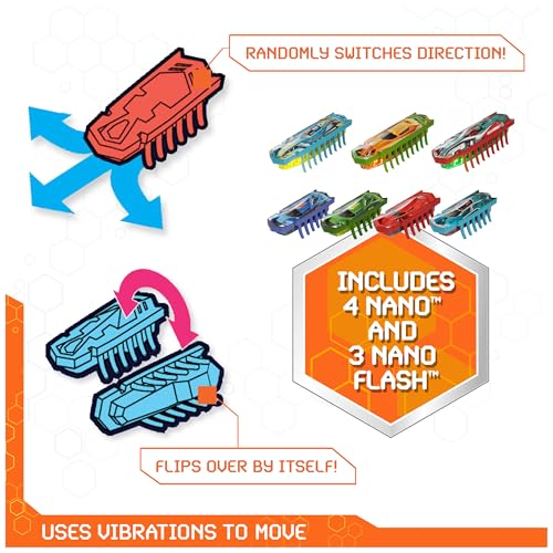 hex bots nanotopia sensory toys for kids amp cats with over 130 pieces amp 7 nano bots toy playsets amp mini robot toy for kids ages 3 amp up batteries included