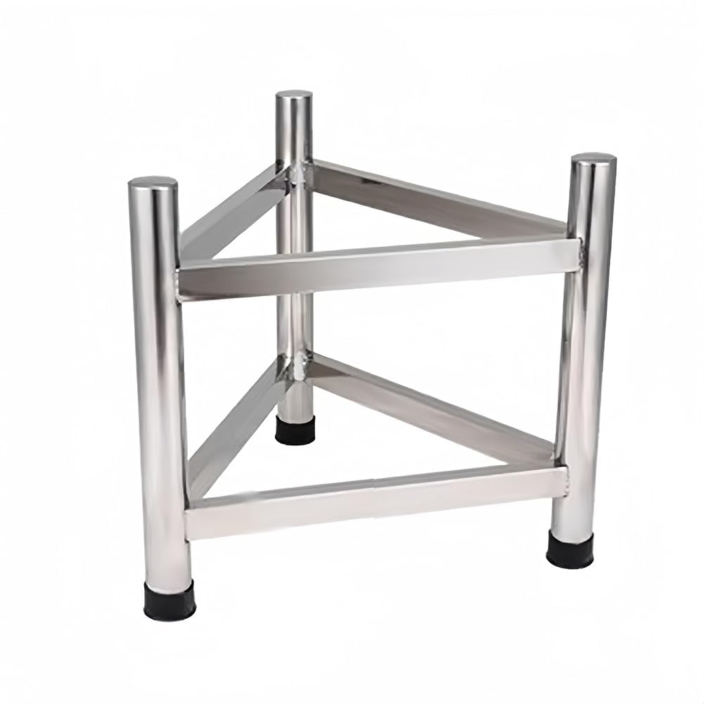 Marco de cubo de acero inoxidable resistente con soporte triangular, diseño de aislamiento térmico, portátil para uso en exteriores