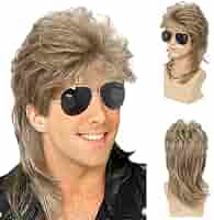 Vokuhila-Perücke Dunkelbraun: 80er-Style Für Karneval & Halloween – Metal/Proll-Look Von WIG ME UP