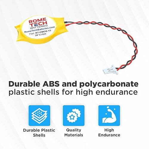 Miniatura 5 de Rome Tech ML1220 - Batería CMOS para Dell Vostro 15 5510 - BIOS RTC ML1220 XPS 13 CMOS Batería recargable con 2 cables (paquete de 3)