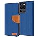 Produktbild Conie Samsung Galaxy S20 Ultra Hülle für Galaxy S20 Ultra Tasche, Textil Denim Jeans Look Booklet Cover Handytasche Klapphülle Etui mit Kartenfächer, Blau