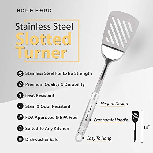 image for Home Hero Slotted Spatula Slotted Turner Spatula - Stainless Steel Slo