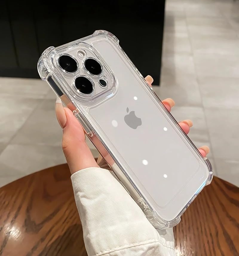 OWM Custodia Trasparente In Gel Di Silicone Per IPhone 15 Pro Max – Antiurto Con Protezione Obiettivo Integrata - 2