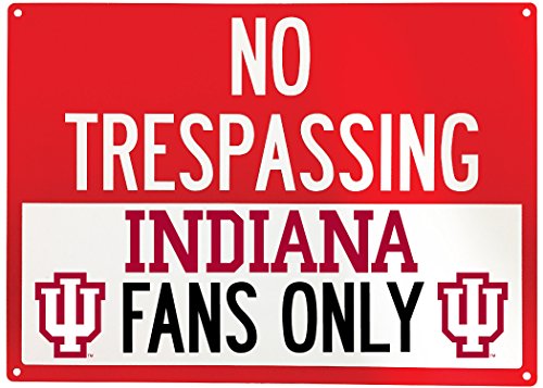 R and R Imports Indiana Hoosiers Metal No Trespassing Sign Officially Licensed Collegiate Product