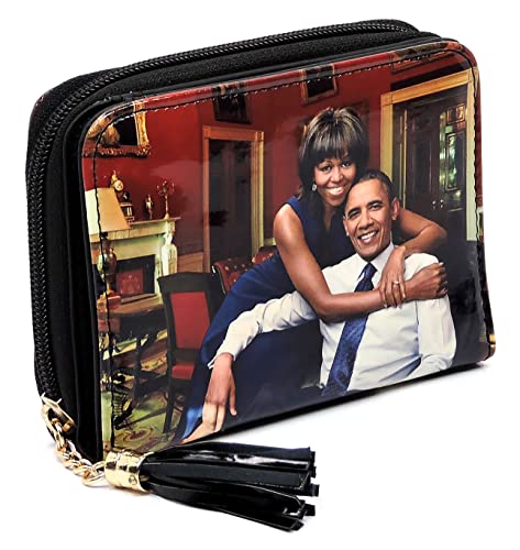 MIZUBA Magazine Cover Collage Zip Around Wallet Wristlet (MULTI/BLACK)