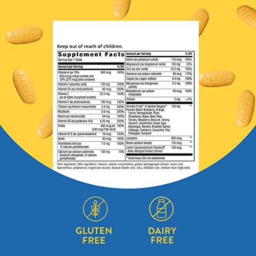 Nature's Way Alive! Complete Energy Multivitamin For Men, With High Potency B-Vitamins, Supports Cellular Energy*, 130 Tablets #TOP3