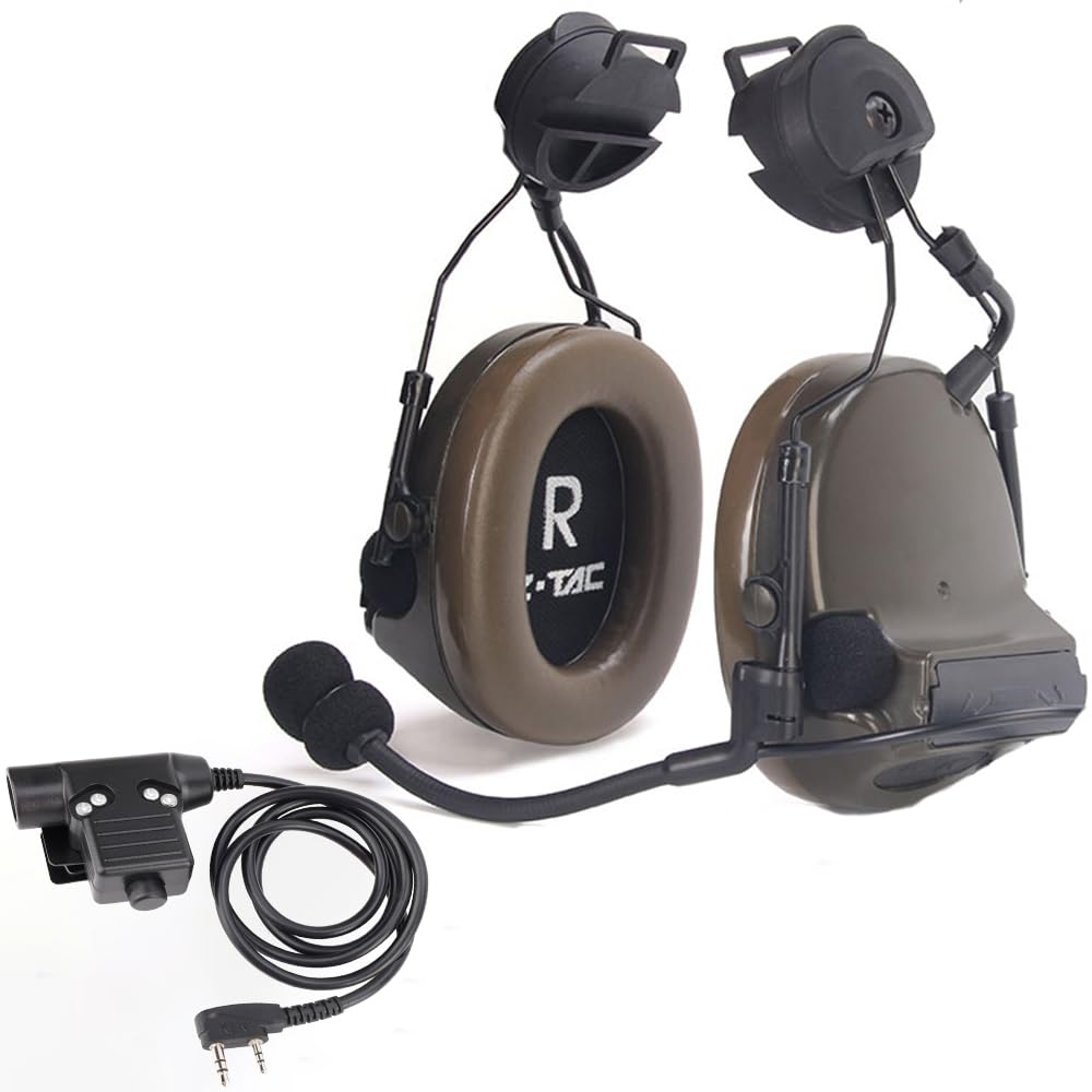 【Z-TAC Official Store】 ZTactical zComta III TacticalHeadset (Z051-FG) + Rotatable Adapter for Fast (Z147)+ U94 zPTT Kenwoo Push-to-Talk（Z113KEN） NoiseCanceling Sound Collection G:1 Non-Mil OD