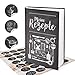 Logbuch-Verlag - Set libro di ricette da scrivere in formato DIN A4 MEINE REZEPTE nero bianco lavagna effetto gesso + 35 adesivi vintage libro di ricette personalizzate, regalo fai da te