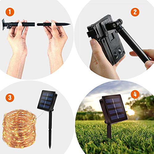 Lavavi Catena luminosa solare per esterni, 24 m