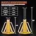 Sulythw Jack Stands 10 Ton Capacity, Support Jacks with Safety Pins,1 Pair Trailer Jack Stands for Lifting SUV, RV, Pickup Truck, Car, UTV and ATV, Adjustable from 10.83