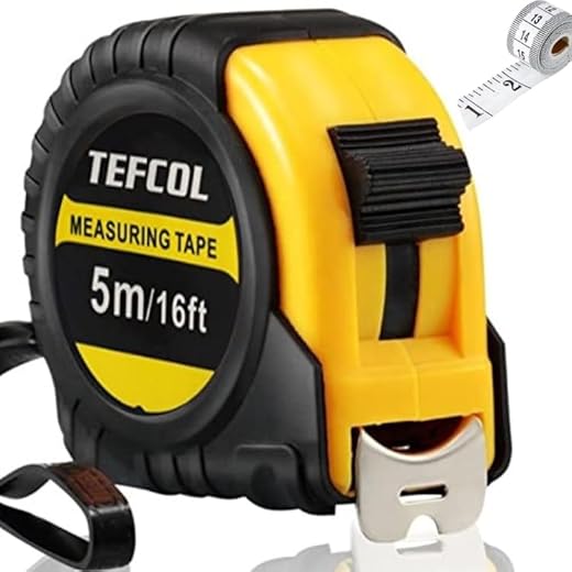TEFCOL Heavy Duty Retractable Tape Measure