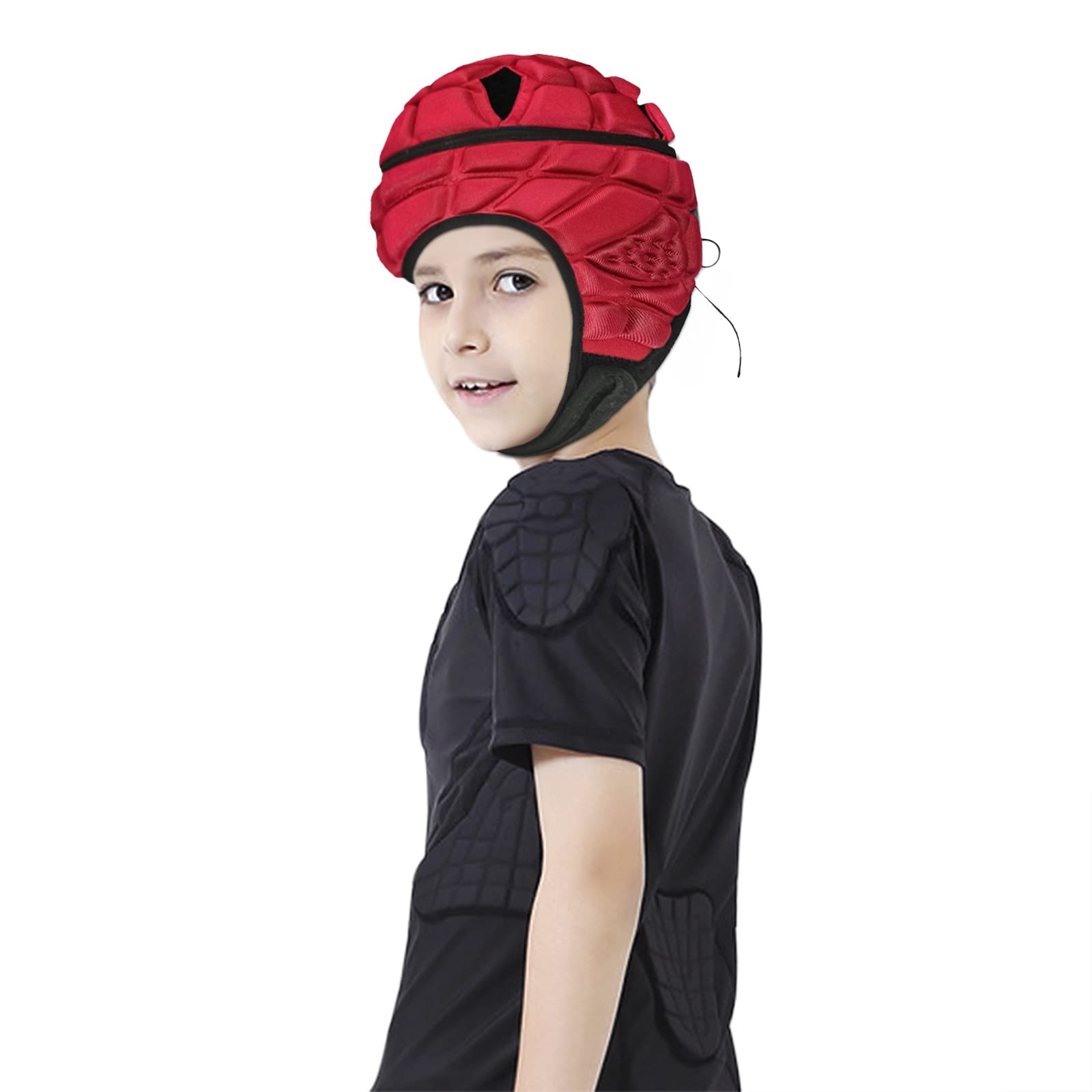 YJZQ Casque de Gardien Enfant Casque Sports Coque 360° Protecteur de tête Chapeau pour Gardien de Rugby Chapeau Entraînement Foot Ball Bonnet léger pour Cyclisme