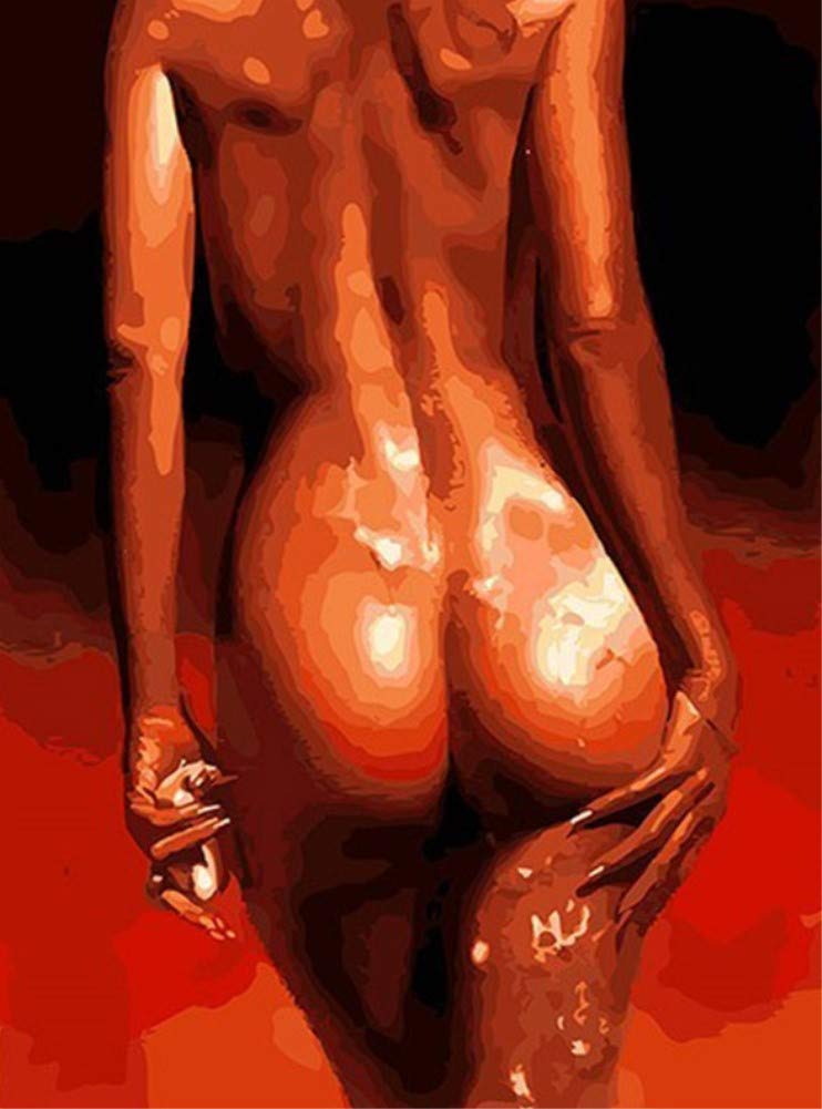 Abeuty Body Diy Paint By Numbers For Adults, Beautiful Slim 16X20 Inches Number Painting Art Therapy