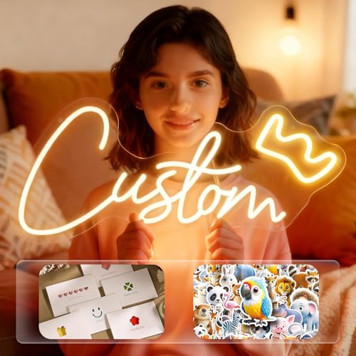 Johomyuan Individuelles Neonschild LED-Schild Neonlicht personalisierte Geschenke für Wanddekoration Zimmer Neon-Namensschild personalisierbar für Mädchen Hochzeit Geburtstag Party Bar Business