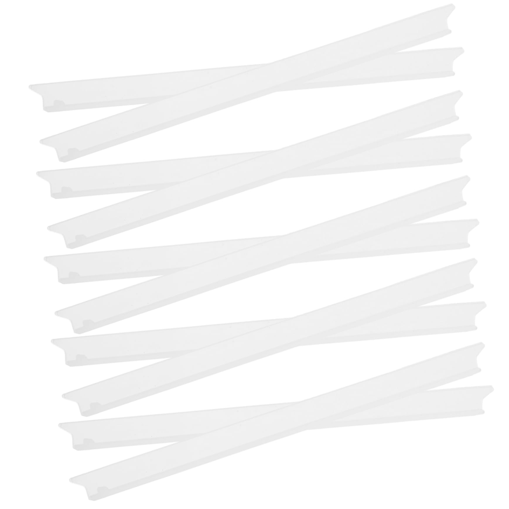 WOFASHPURET Window Squeegee Replacement Blades 10pcs Silicone Strip No Streaks Easy Install for Residential Commercial Automotive