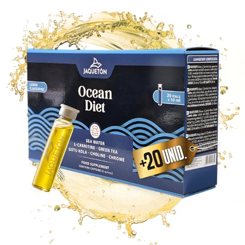 Agua de Mar 4 en 1 | Fórmula Avanzada con L-Carnitina + Té Detox, Cromo & Colina | Quemagrasas Abdominal Mujer Dosis Óptima | Control & Saciedad del Apetito | Pérdida de Peso y Retención de Líquidos