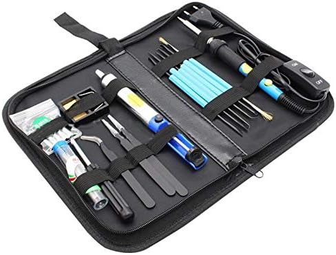Soldering 20pcs/Set Electric Temperature Gun Welding Soldering Iron Tool Kit Set 20IN1 60W Adjustable - (Color: L, Plug Type: EU)