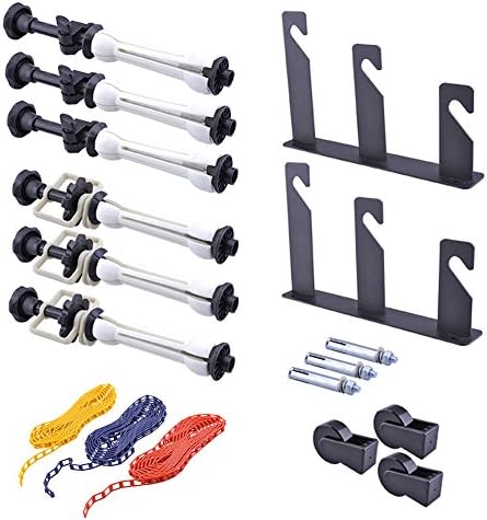 NEEWER Photography 3 Roller Wall Mounting Manual Background Support System with 2 x Tri Fold Hook, 6 x Expand Bar, 3 x Chain, Load Capacity per Roller: 22lb/10kg