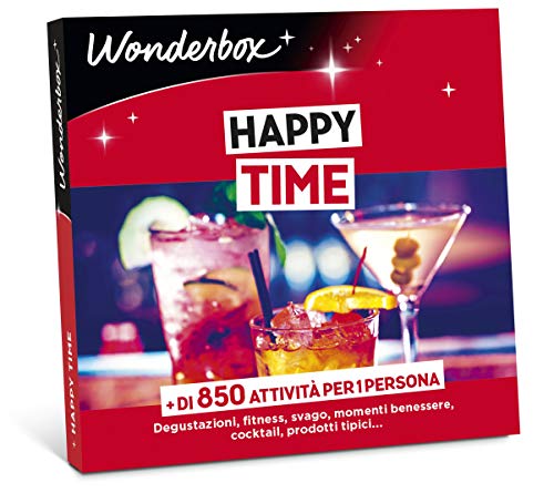 Wonderbox, Cofanetto Regalo, Happy Time, Idea Regalo Originale, di 850 Attiività per 1 Persona, Degustazioni, Fitness, Svago, Momenti Benessere...