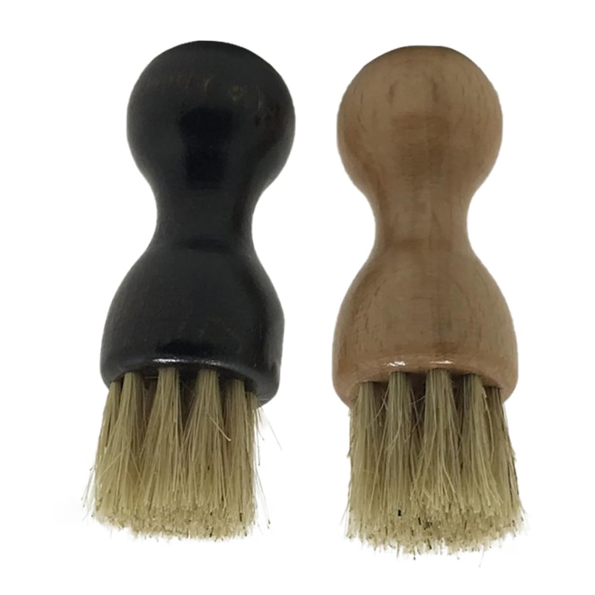 Operitacx 2 Piezas Cepillo para Zapatos de Cerdas Naturales de Madera de Haya Multifuncción para Limpieza y Pulido Oscuro Ligero y Duradero para Hogar