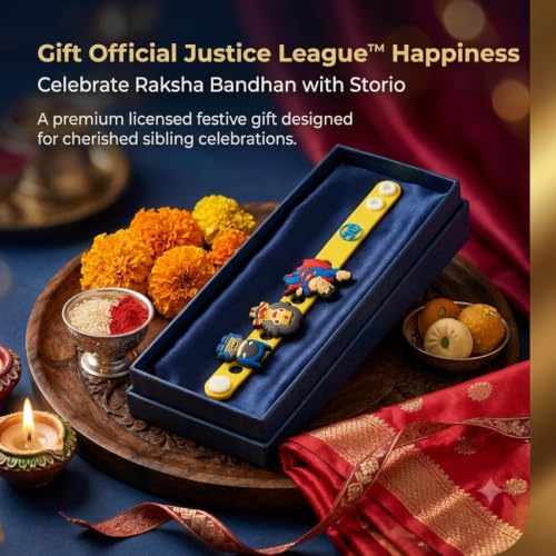 Image of Storio DC Justice League DIY Charms Rakhi | Mix and Match Superheroes | Rakhi for Boys and Girls, Bhaiya, Bhai | Raksha Bandhan Gift