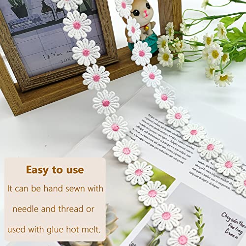 5 Yarde 2.5cm Nastro di Fiori in Poliestere