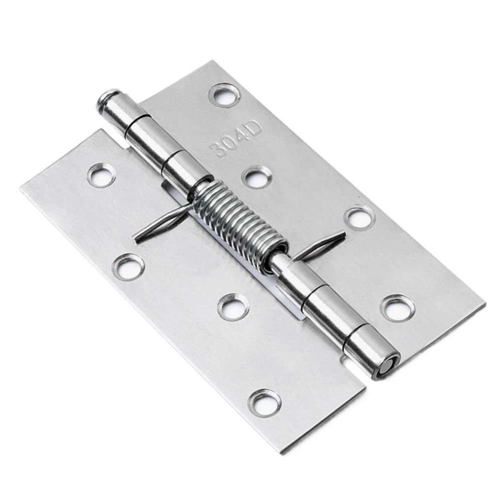 Door Hinges 2Pc Door Hinges Cross Hinge Rebound Cabinet Cupboard Folding Window with Spring Furniture Hardware(4 Inch)