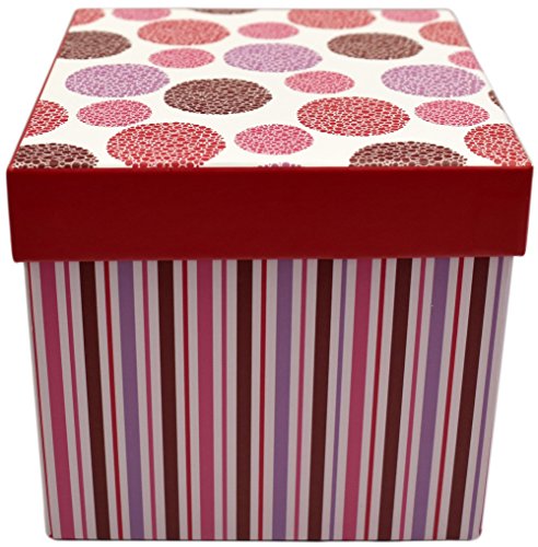 ALEF Elegant Decorative Themed Nesting Gift Boxes -3 Boxes- Nesting Boxes Beautifully Themed and Decorated - Perfect for Gifts or Simple Decoration Around The House! (Square Dazzling Dots)