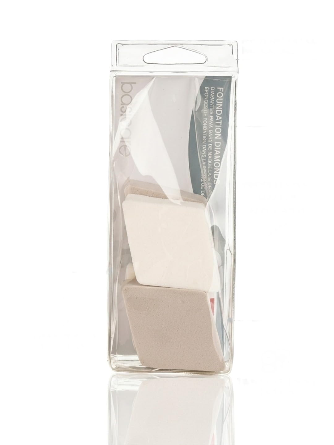 basicare foundation diamonds makeup sponge, high-density foam, streak-free blending, pack of 4