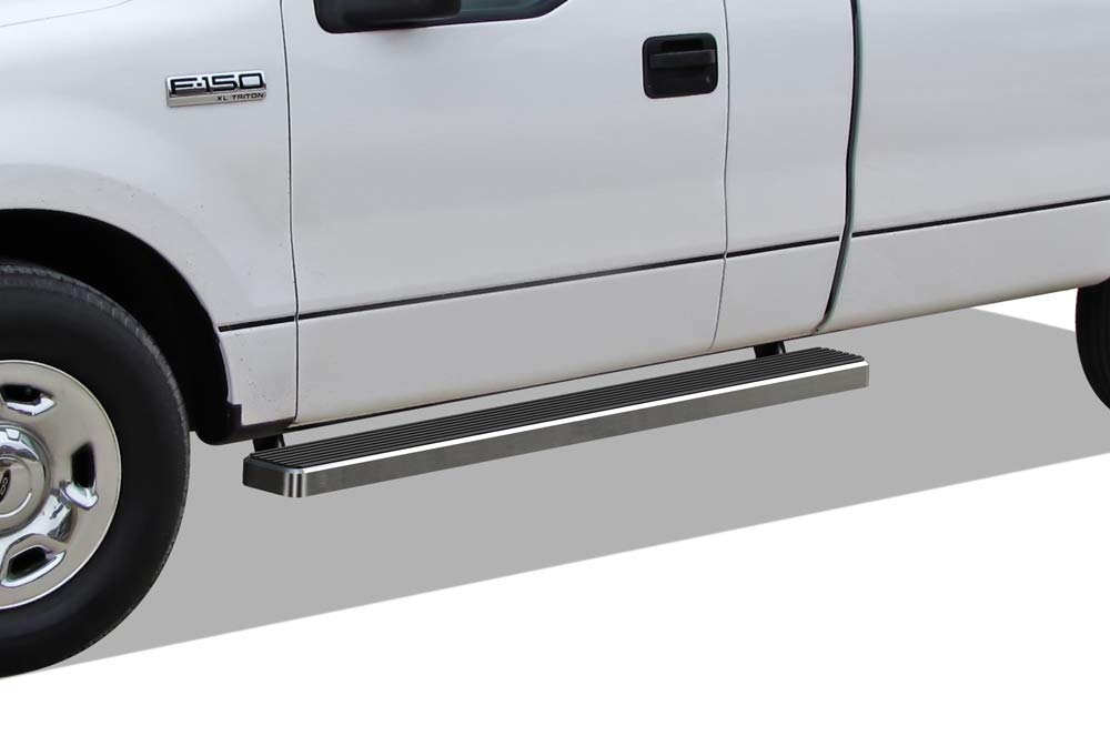 APS iBoard Third Generation 5-inch Silver Aluminum Running Boards Side Step for Selected Ford F150 Regular Cab