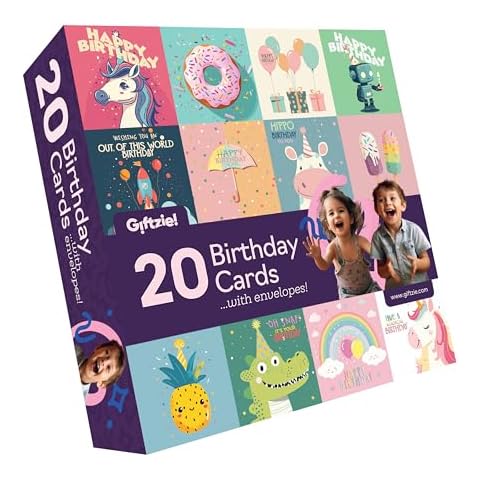 Giftzie Assorted Kids Birthday Cards Pack Cover