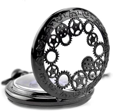 Wind-Up Mechanical Skeleton Shackle Clock with Valkyrie Box - Retro Design - Pocket Clock