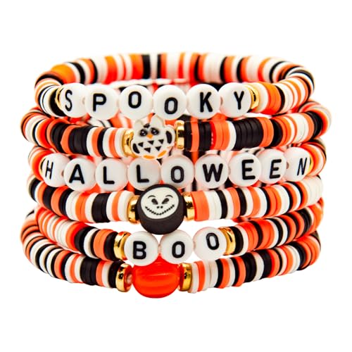 Image of Halloween Bracelet, Adjustable Halloween Jewelry for Women Man with Charms Ghost Spider