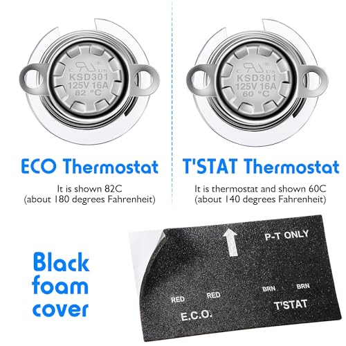 Image of Dreyoo RV Water Heater Thermal Cutoff Kit with ECO Thermostat Assembly, Compatible with Atwood 93866 91447 Water Heater Parts, Thermal Cutoff Fuse Fits GC6AA-10E GC10A-4E GCH6-4E GCH6-6E(2 Pcs)