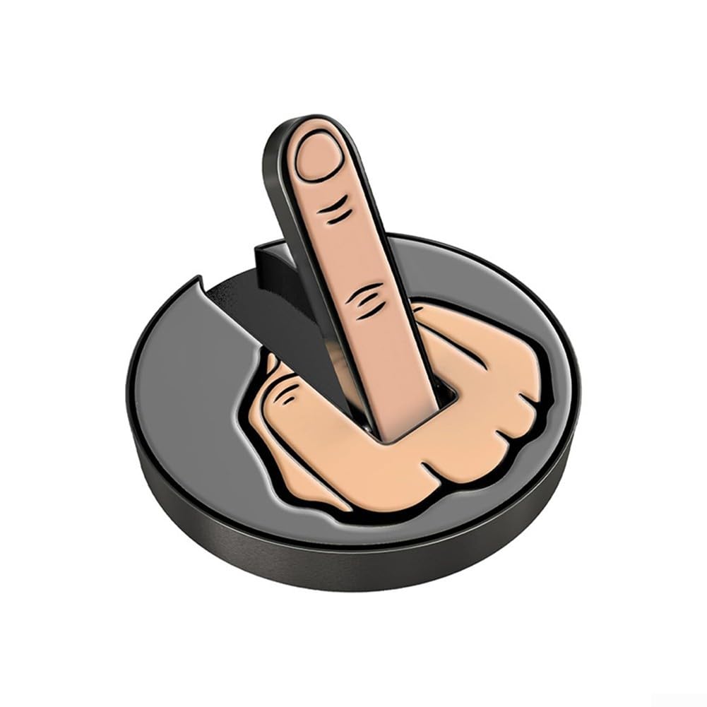 Middle Finger Golf Hat Clip with Magnetic Ball Marker Steel Construction for Secure Marker Placement Lightweight and Easy to Carry (Grey) — image 1