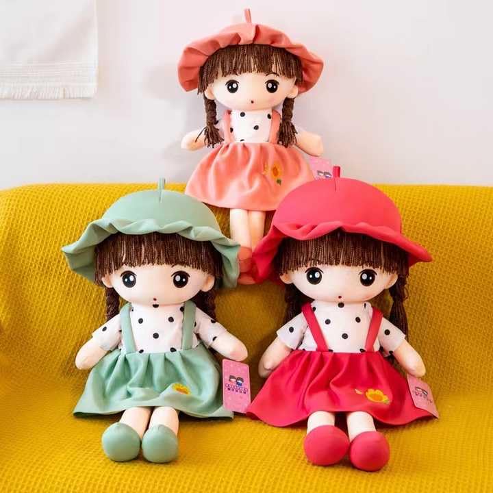 Image of Frock Doll Soft Toy Teddy Bear Adorable Plush Toys for Kids & Babies Cuddly Animal Stuffed plushie & Huggable Gifts for Toddlers, Boys & Girls