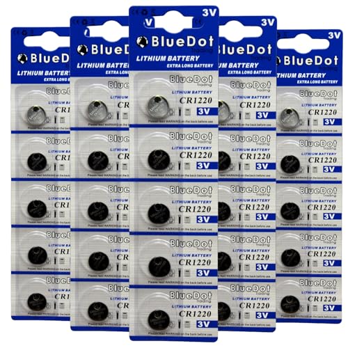 Pila CR1220 de litio 3V BlueDot Trading, 25 unidades