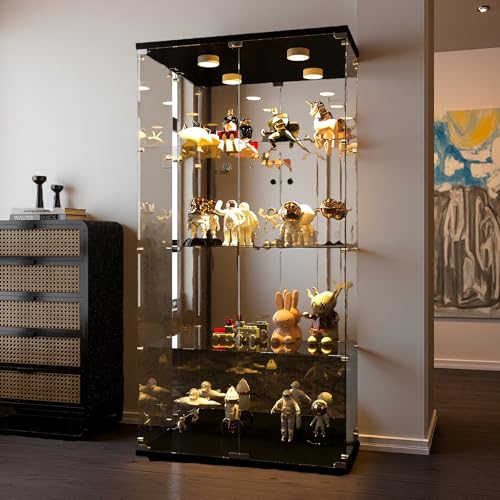 HYNHXBP Vitrine en Verre, Armoire de Collection Moderne avec 2 Portes et Serrure, Meuble Vitrine...