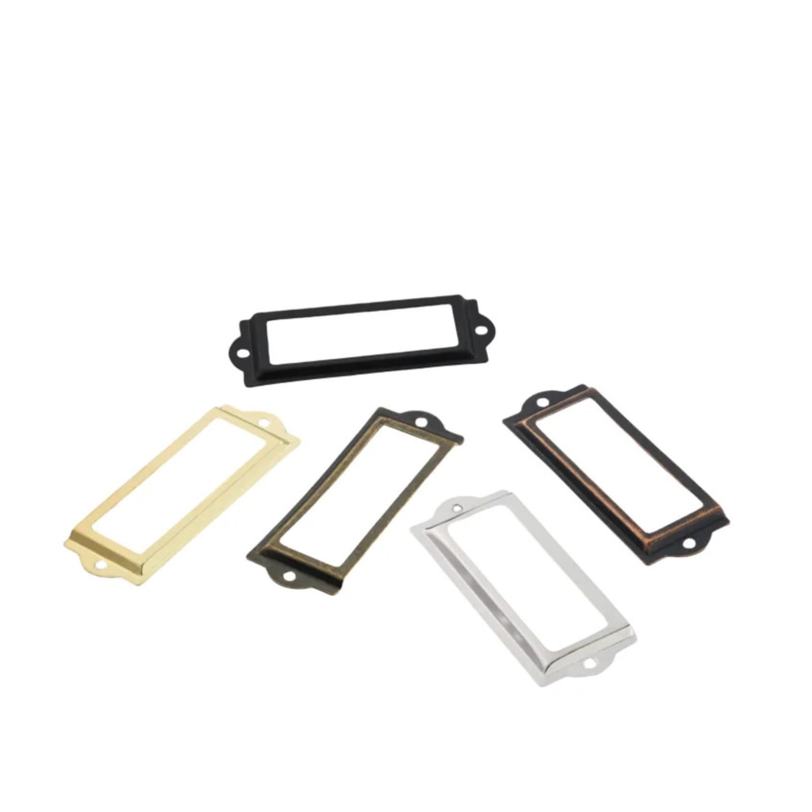 Cidegoo Bronze Antique Brass Label Holders 200Pcs Metal Pull Frame For Cabinet Drawer