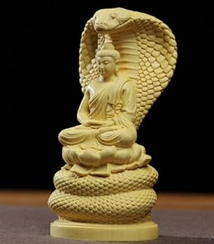 Amazon｜Farigrut 仏像 釈迦如来 座像 蛇仏如来 彫刻仏像 如来