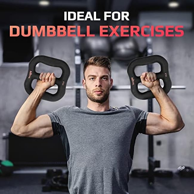 Yes4All 3-in-1 Multifunctional Neoprene Dumbbell/Multi-Usage Dumbbell with Solid Core, Ergonomic Curve,Black