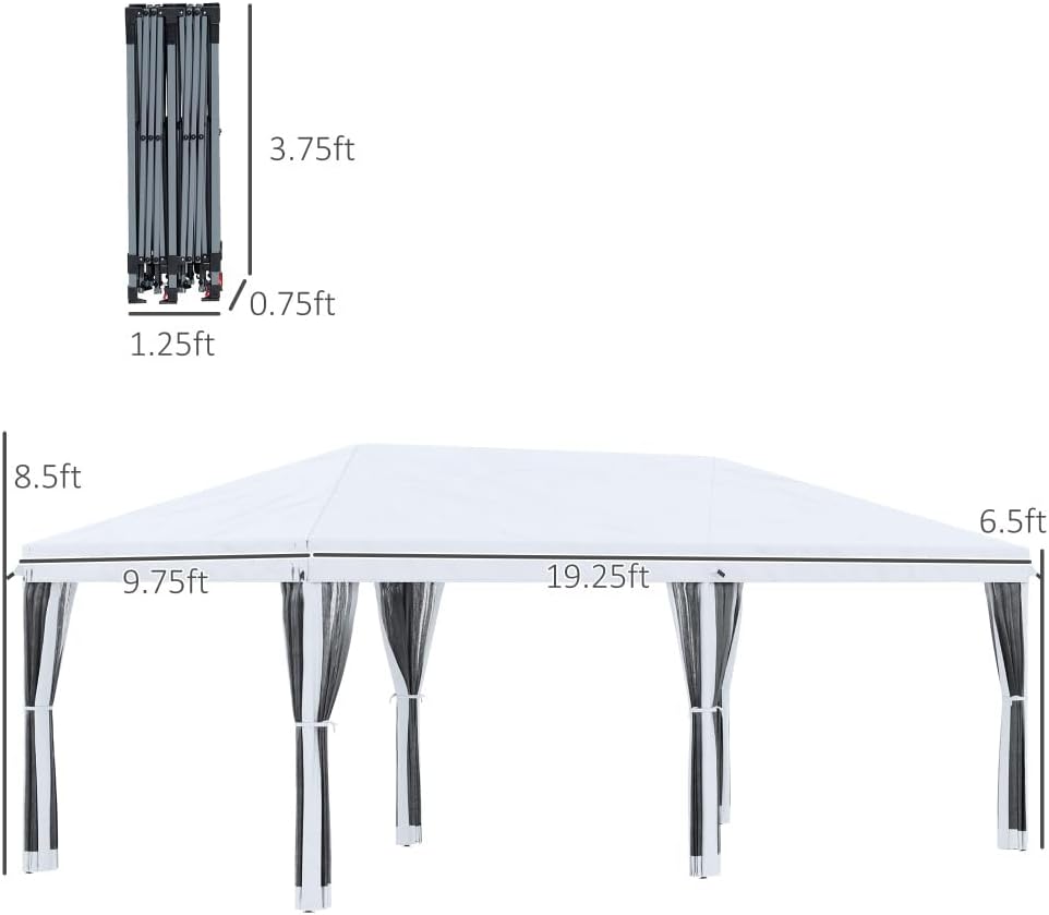 Pop Up Canopy Tent with Mosquito Netting for Outdoor Shade and Insect Protection