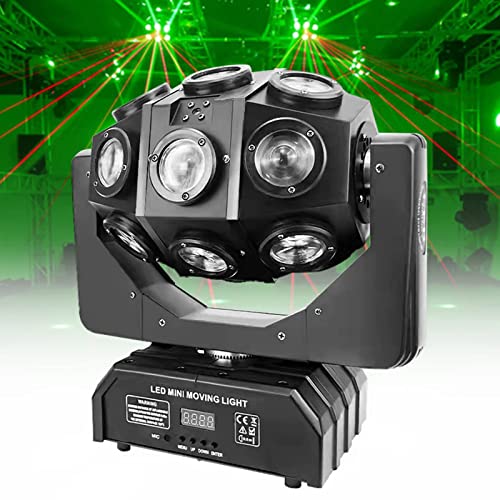 Stage Light DJ Lighting Led Professional Led Pinspot Lights Uplighting Lights Rotating Beam Lights for Events Sound Activated Dmx512 Rgbw Lights for DJ KTV Disco Party Wedding Festival (18 LED)