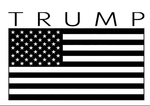 Show Your American Spirit With A Bold And Patriotic Distressed Trump Flag Car Vinyl Decal Window Bumper Sticker 5 Inch (White) #TOP1
