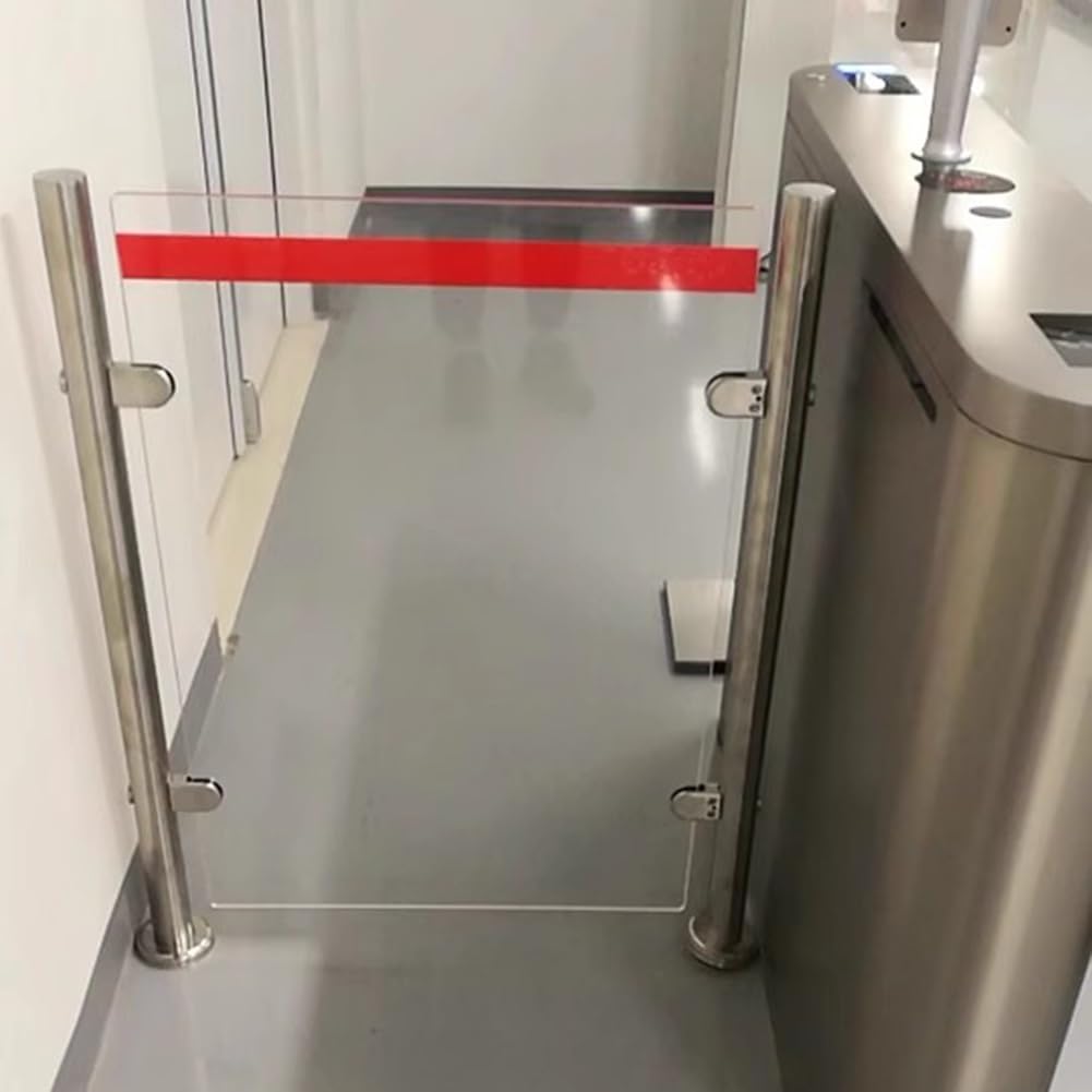Uniwersalna akrylowa barykada bezpieczeństwa do supermarketów i biur 89 x 70 cm metalowa brama wejściowa drzwi ogrodzeniowe do bibliotek i magazynów