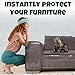 FixZilla Anti Cat Scratch Furniture Protector, 10-Pack Couch Protector from Cat Claws - Heavy-Duty, Easy-to-Apply Scratching Deterrent and Shield for Sofa Corners, Walls, Doors- with 50 Twist Pins