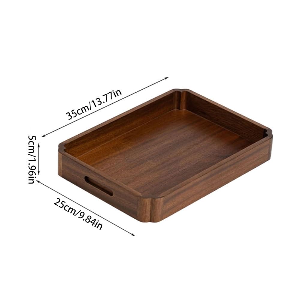 Nastya Bandeja Decorativa Moderna Bandeja De Té De Madera Maciza Sencilla For El Hogar, Bandeja De Frutas For Sala De Estar, Bandeja For Refrigerios, Café Y Postres Bandejas para Servir
